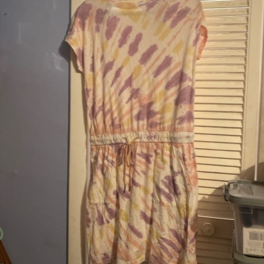 C&C California Tie Dye Jumper Dress Tie Waist